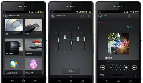 Sony STR-DH750 SongPal Screens